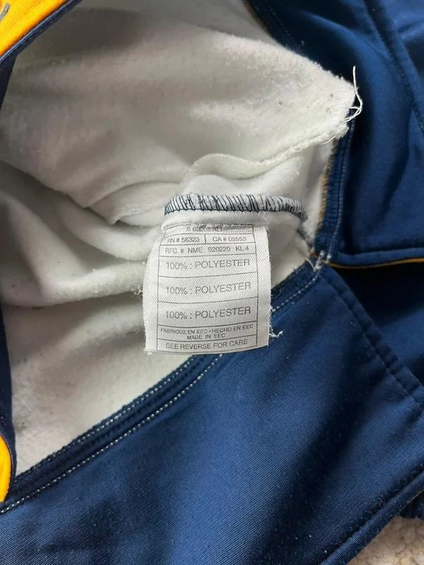 Jaqueta de trilha vintage anos 90 da Nike em azul-marinho e amarelo com zíper tamanho P – photo 11